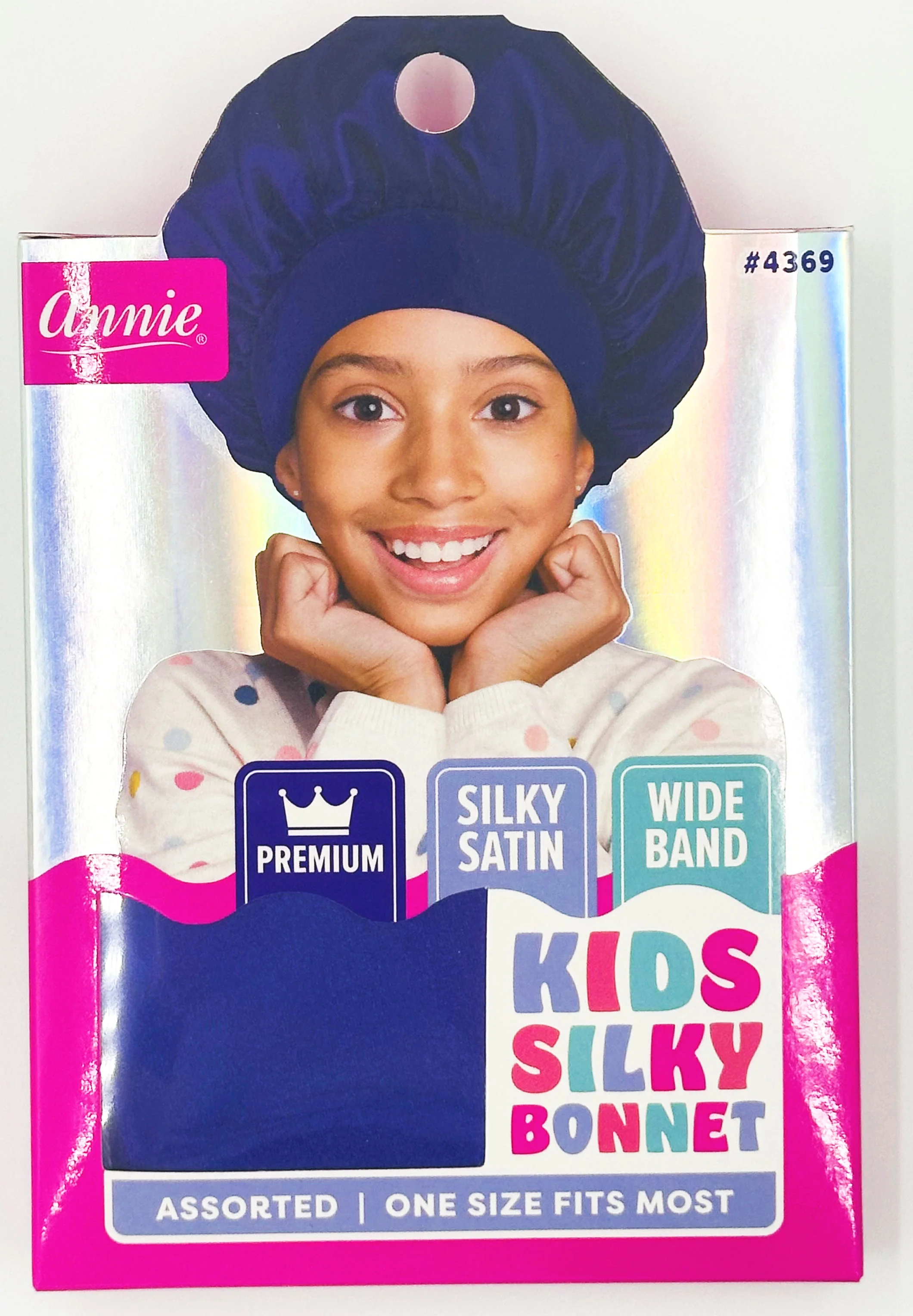 Annie #4369 Kid's Silky Bonnet Wide Band Assorted - Image 3