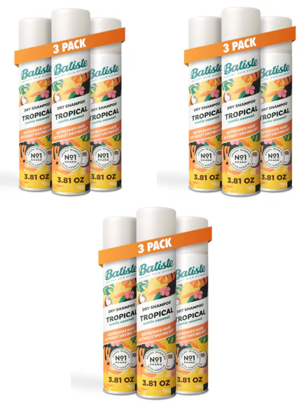 Batiste Dry Shampoo Tropical Scent Packs 1, 2, 3, 6, 9, or 12 Count - Image 5
