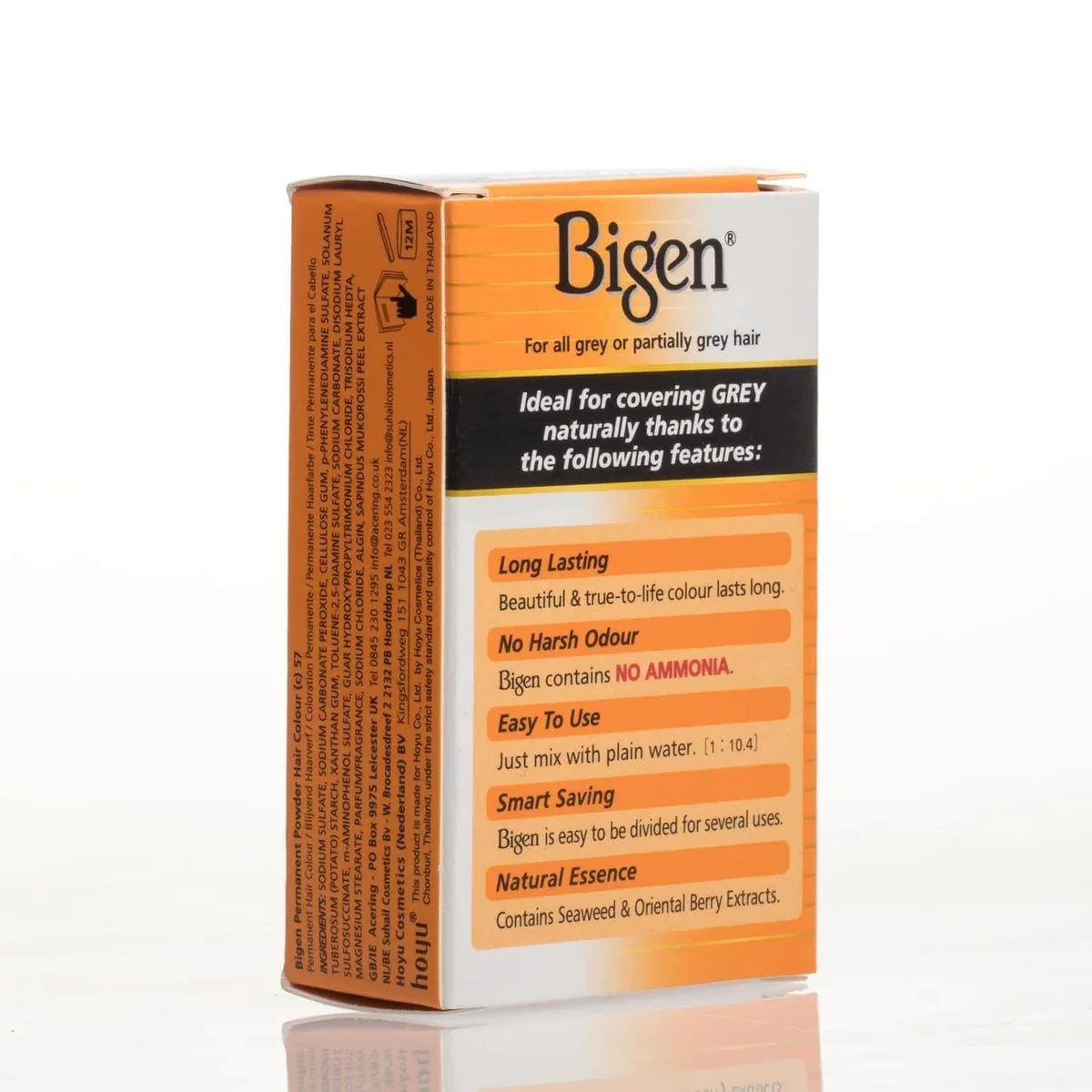 Bigen Permanent Powder Hair Color 57 Dark Brown Black .21 oz - Image 5