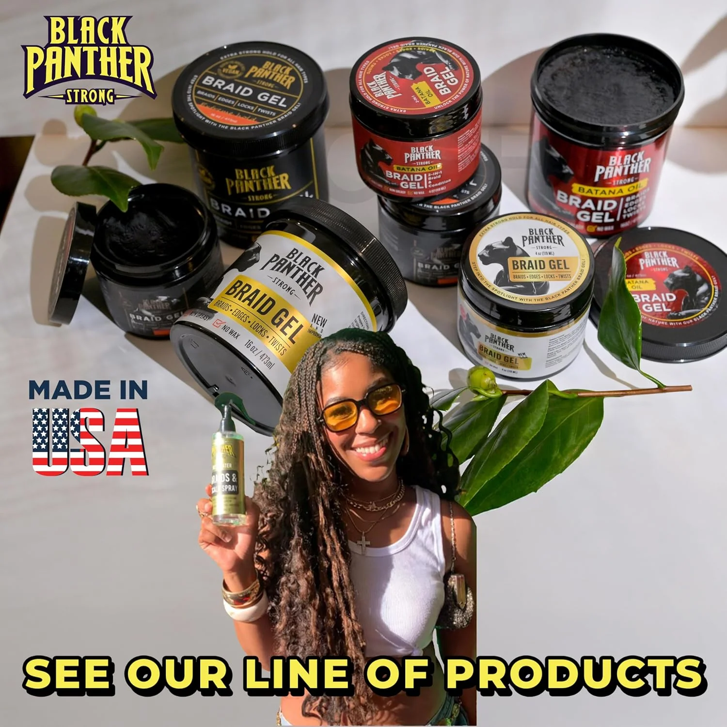 Black Panter  16 oz Braid Gel Max (Black) - Image 4