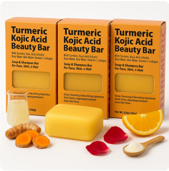 By Natures Turmeric Kojic Acid Beauty Bar 5.5 oz Packs 1, 2, 3, 6, 12, or 24 Count - Image 6