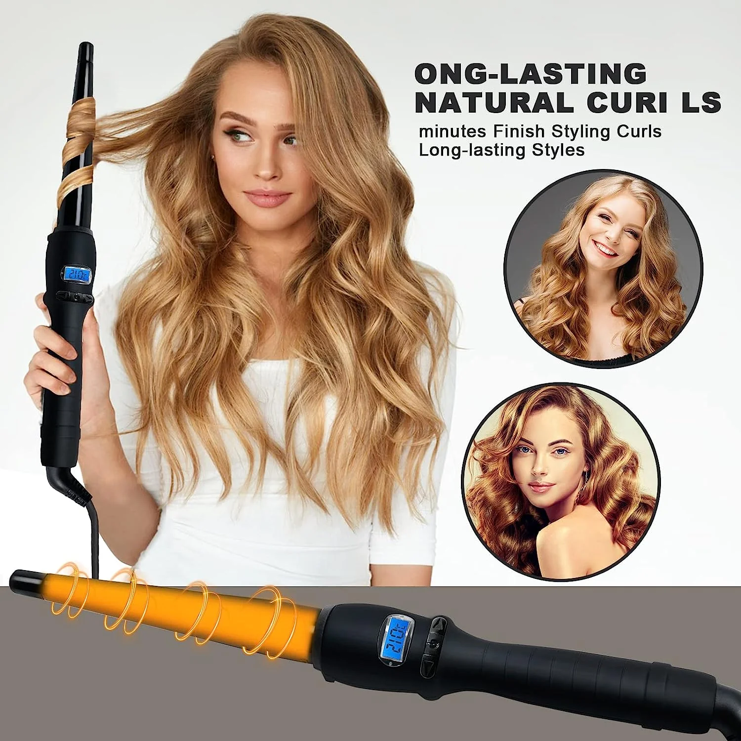 Ceramic Curling Iron 1.5" CI07 RED by Kiss - Image 7