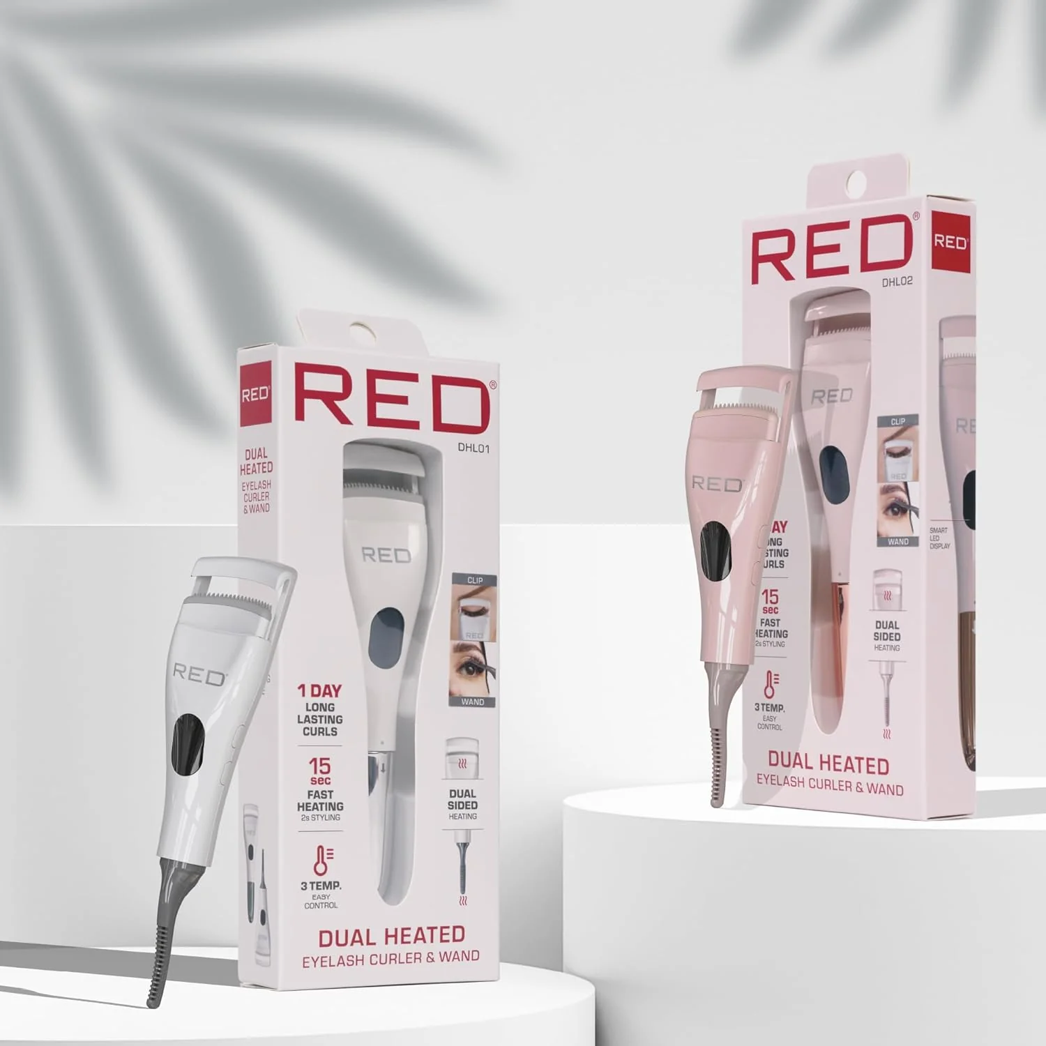 Red DHL01 Dual Heated Eyelash Curler White - Image 6