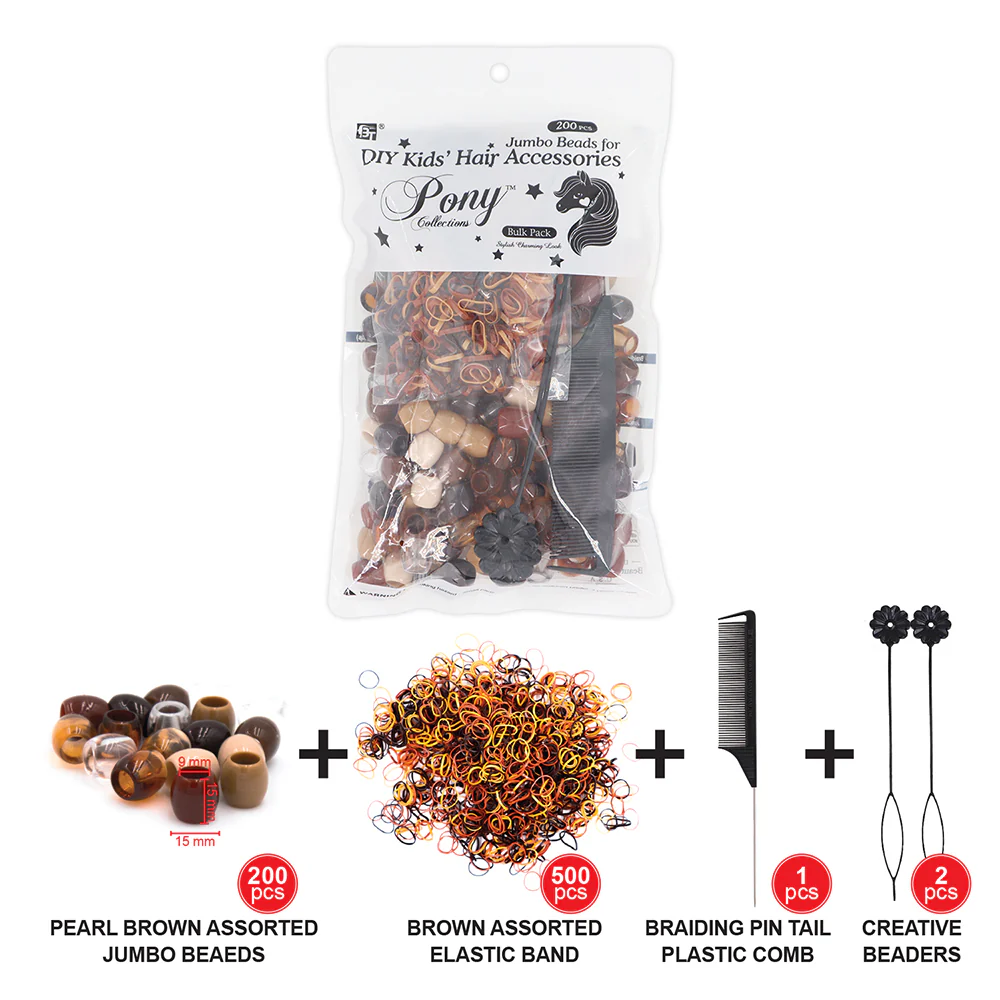 Kid's Hair Accessories Bulk Pack Jumbo Beads DIY - Image 3