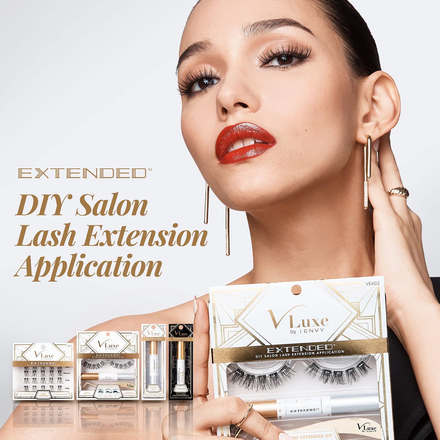 Kiss i-Envy V-Luxe Bond & Seal Extended Collection DIY Salon Lash Extension Application .14 oz VEB01 - Image 3