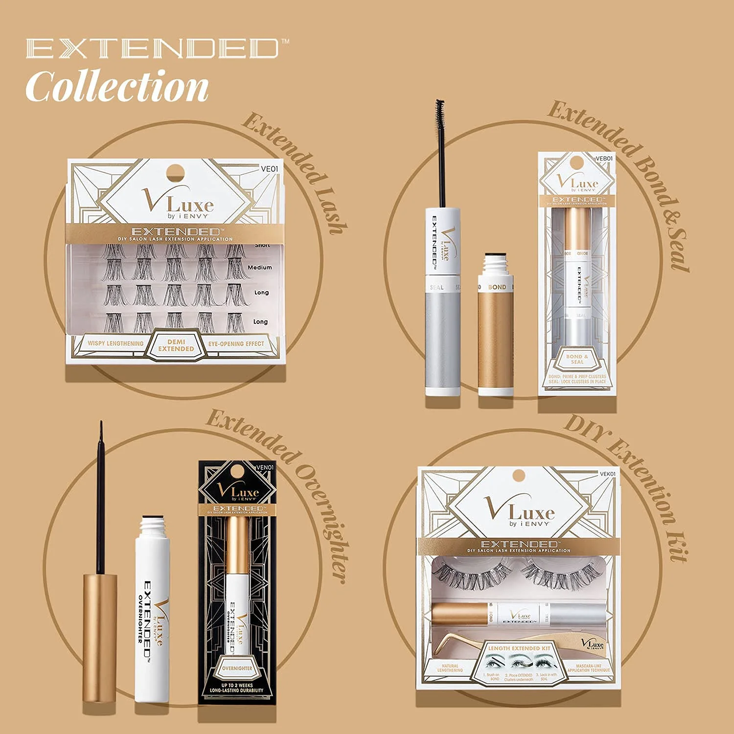 Kiss i-Envy V-Luxe Bond & Seal Extended Collection DIY Salon Lash Extension Application .14 oz VEB01 - Image 6
