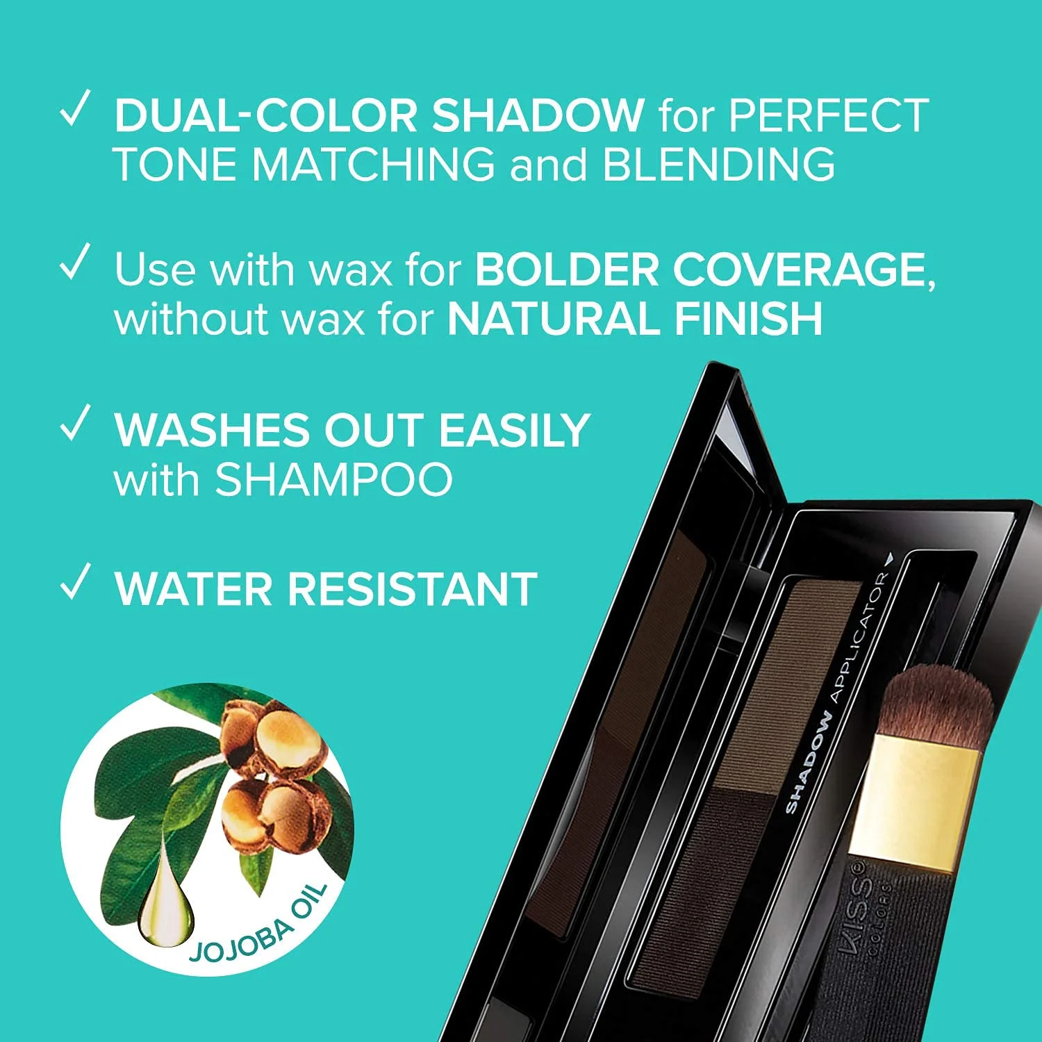 Kiss Quick Cover Root Touch Up Hair Shadow (Natural Black) - Image 3