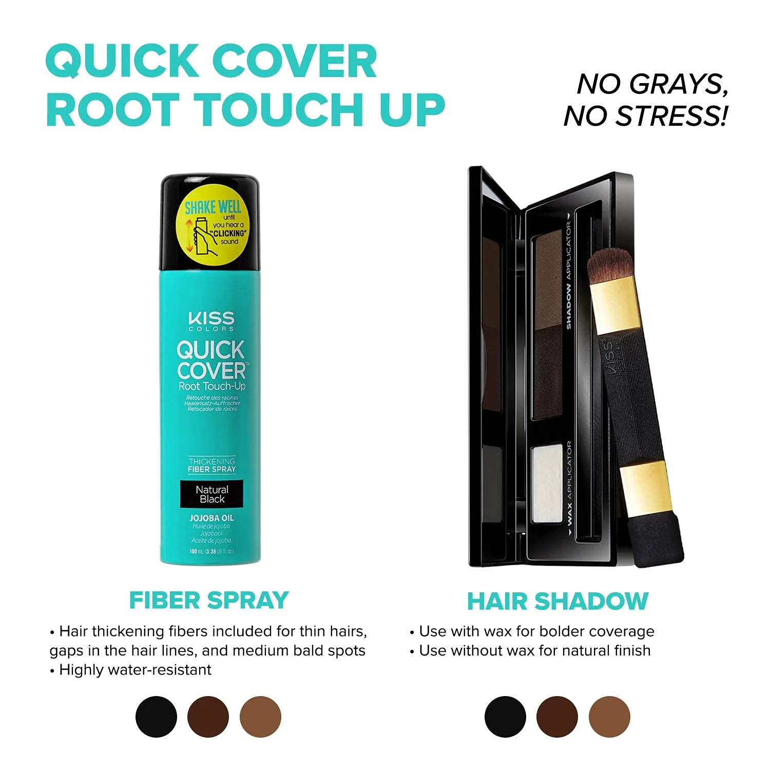 Kiss Quick Cover Root Touch Up Hair Shadow (Natural Black) - Image 6