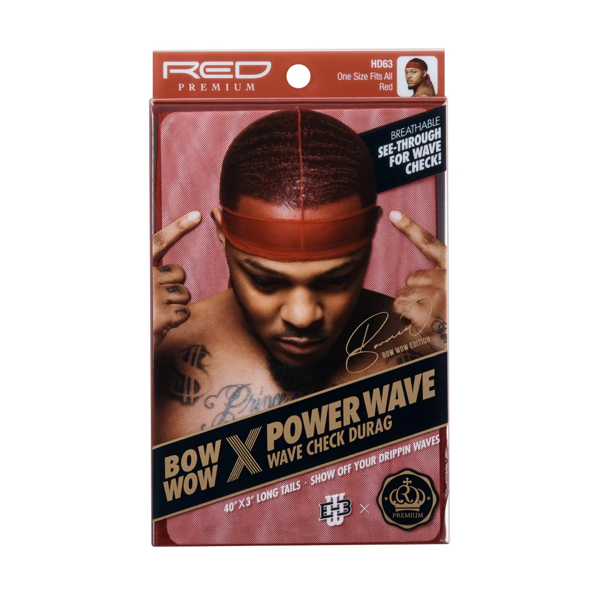 Red by Kiss Bow Wow X Power Wave Wave Check Durag HD - Image 9